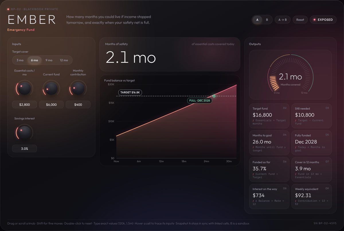 EMBER · Emergency Fund instrument